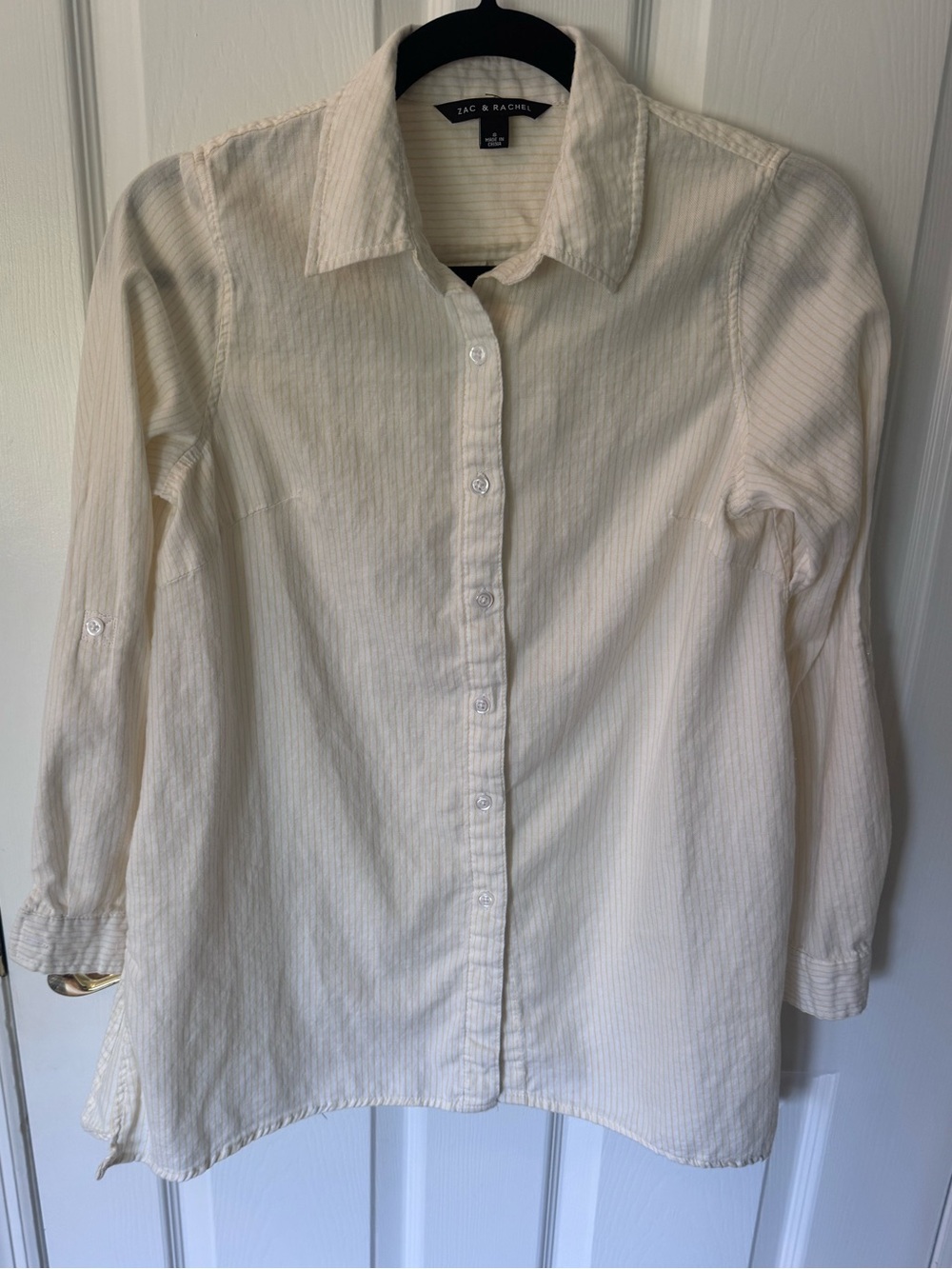 Zac & Rachel Women’s Butter Yellow Striped Button Down